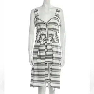 NWT Derek Lam 10 Crosby Striped Midi Length Dress Sz 8